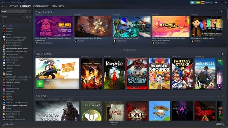 Steam vs  Epic Games Store User Interface