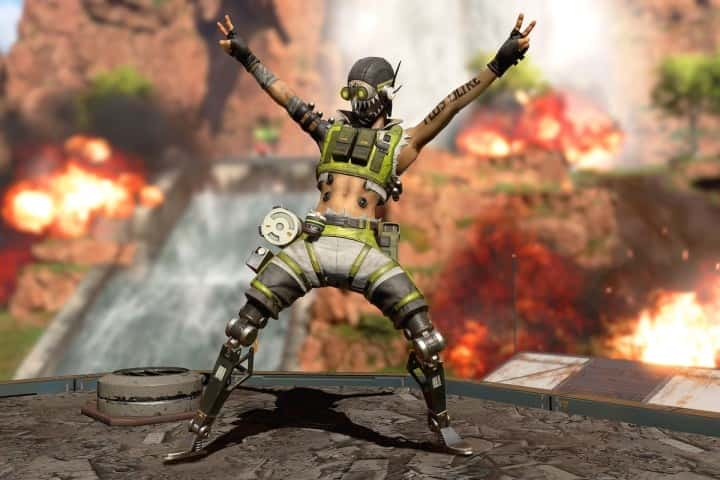 Octane posing in Apex Legends.