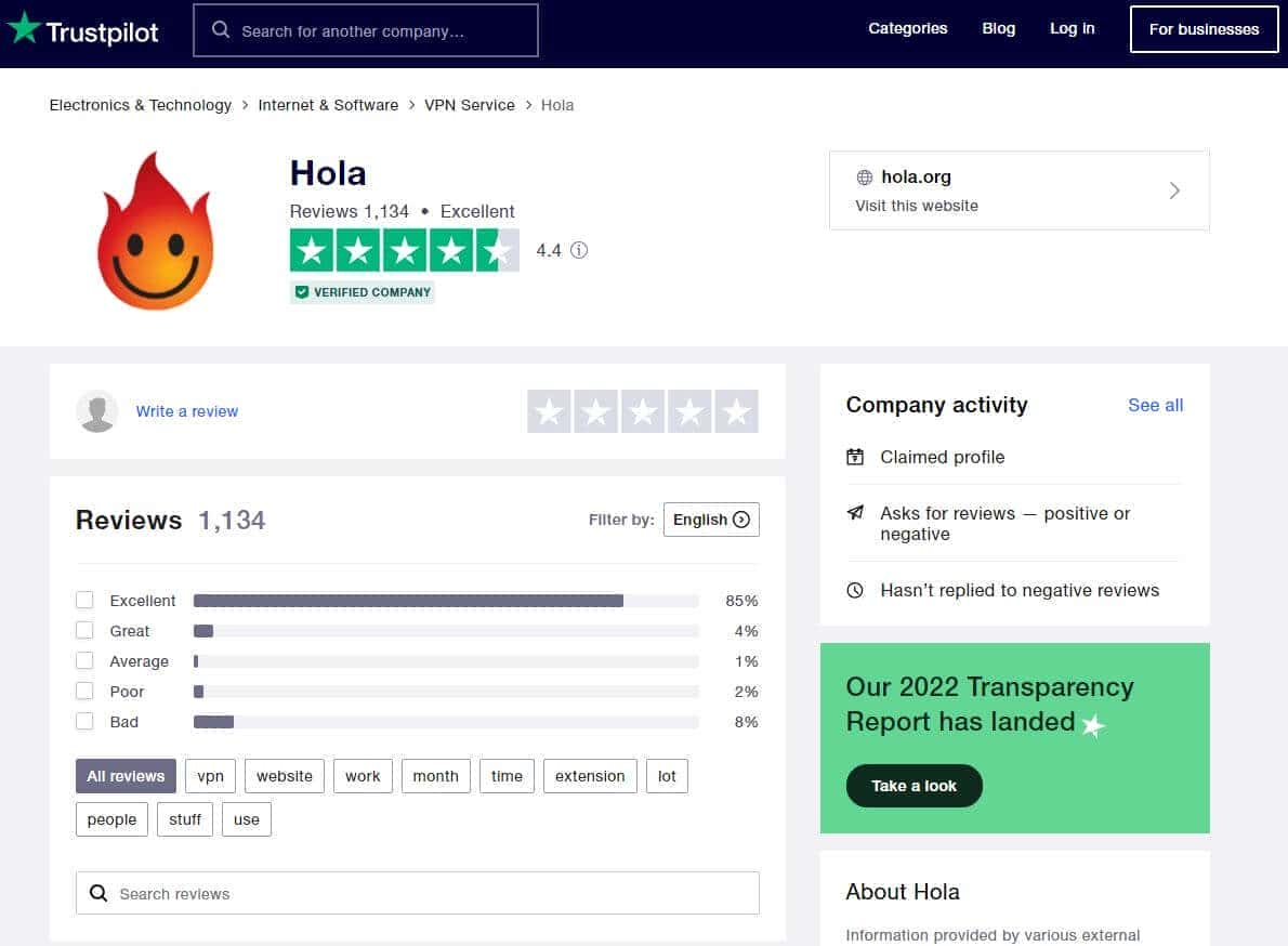 Hola VPN Trustpilot