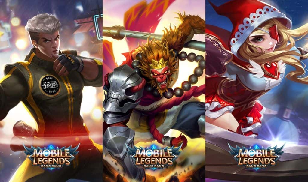 Mobile Legends: Bang Bang fighter heroes Chou,Sun,and Ruby