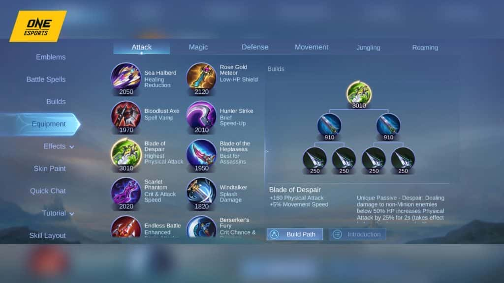 Mobile Legends: Bang Bang beginner's guide-Equipment