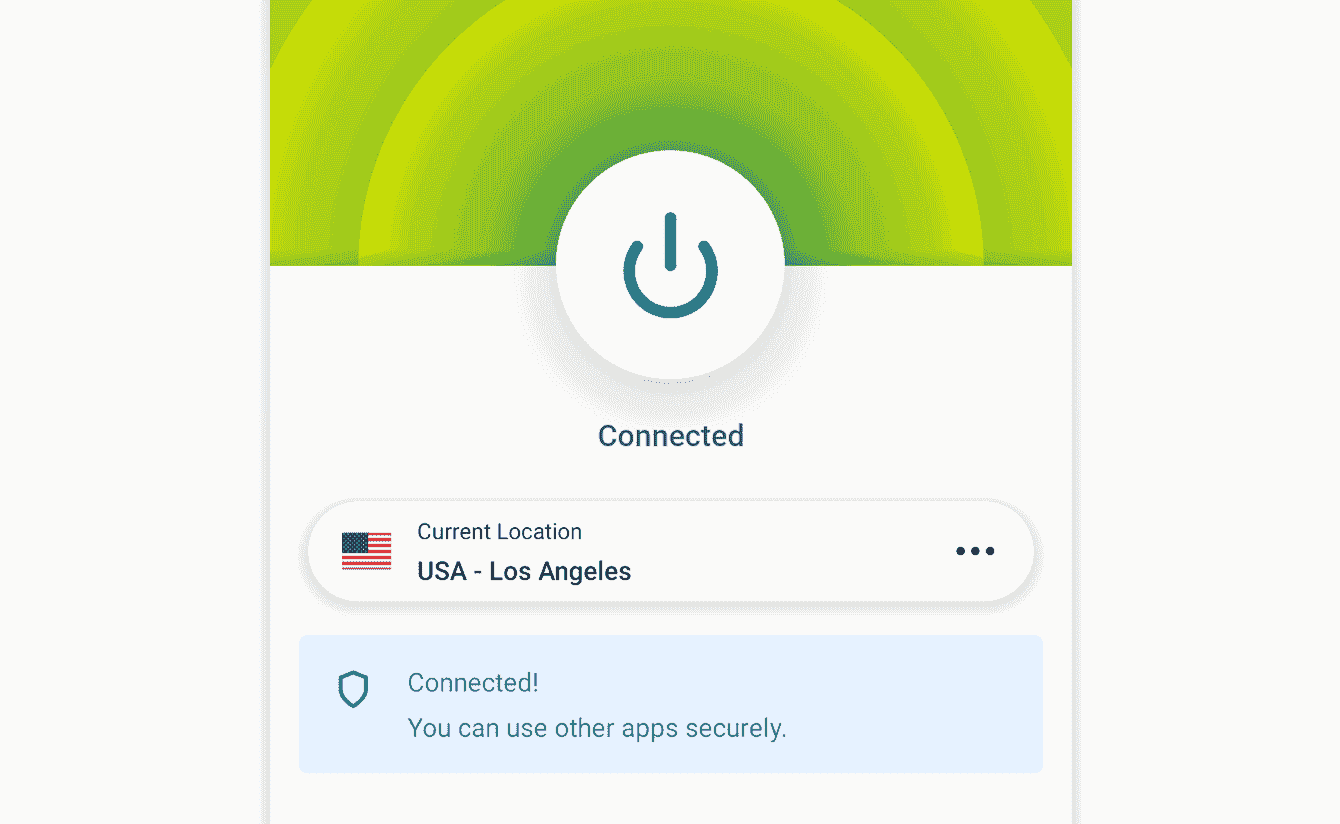 You are connected to ExpressVPN.