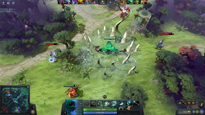 A battlefield in Dota 2.