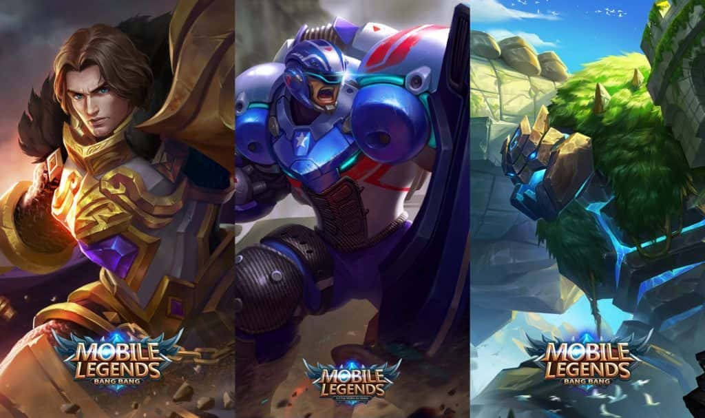 Mobile Legends: Bang Bang tank heroes Tigreal,Johnson,and Grock