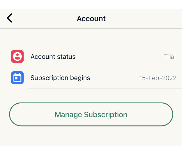 ExpressVPN iOS trial account screen