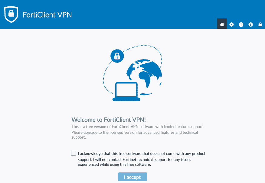 Connecting from FortiClient VPN client