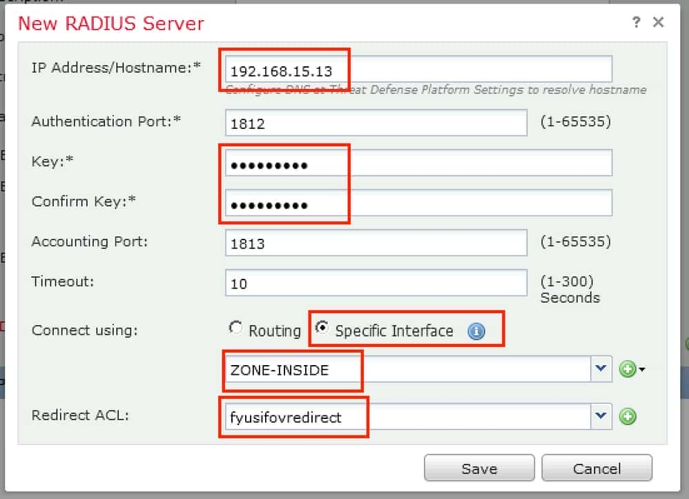 ASA configuration  - Provide ISE PSN IP address