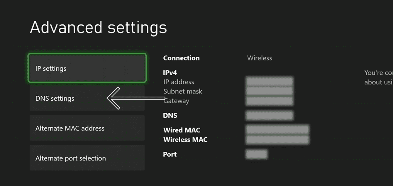 select“DNS setting.”