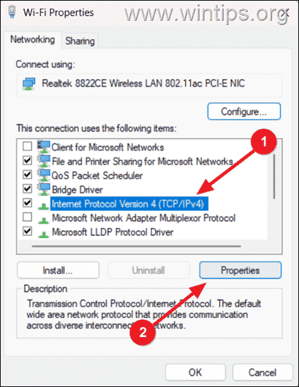 IPv4 TCPI/IP Properties