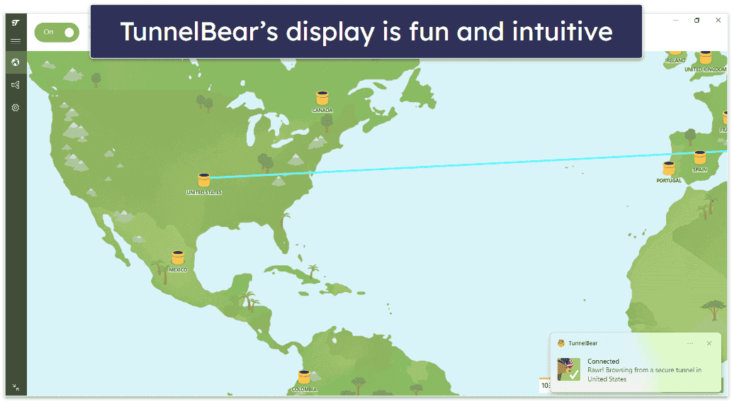 8. TunnelBear — Good VPN for Beginners