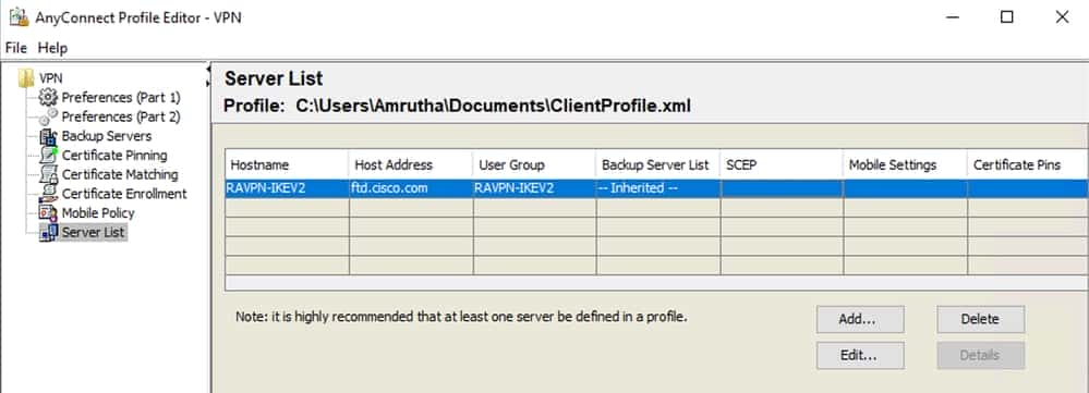 Profile Editor - ClientProfile.xml