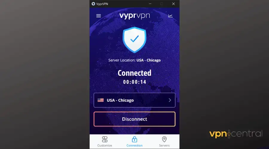 vyprvpn interface