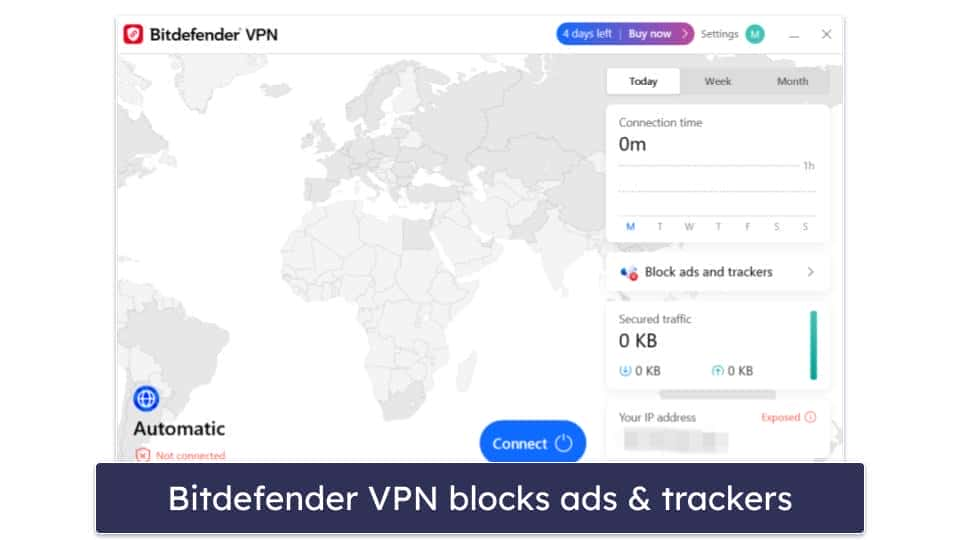 4. Bitdefender — Advanced Antivirus Scanner With a Very Fast VPN