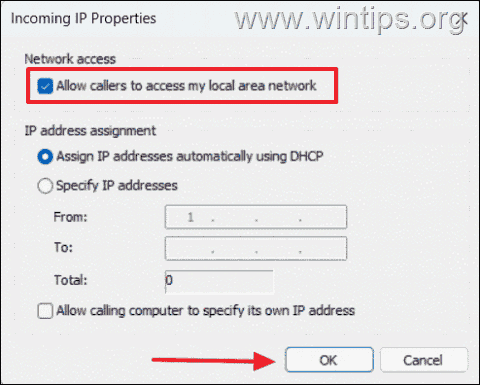 vpn server ip properties