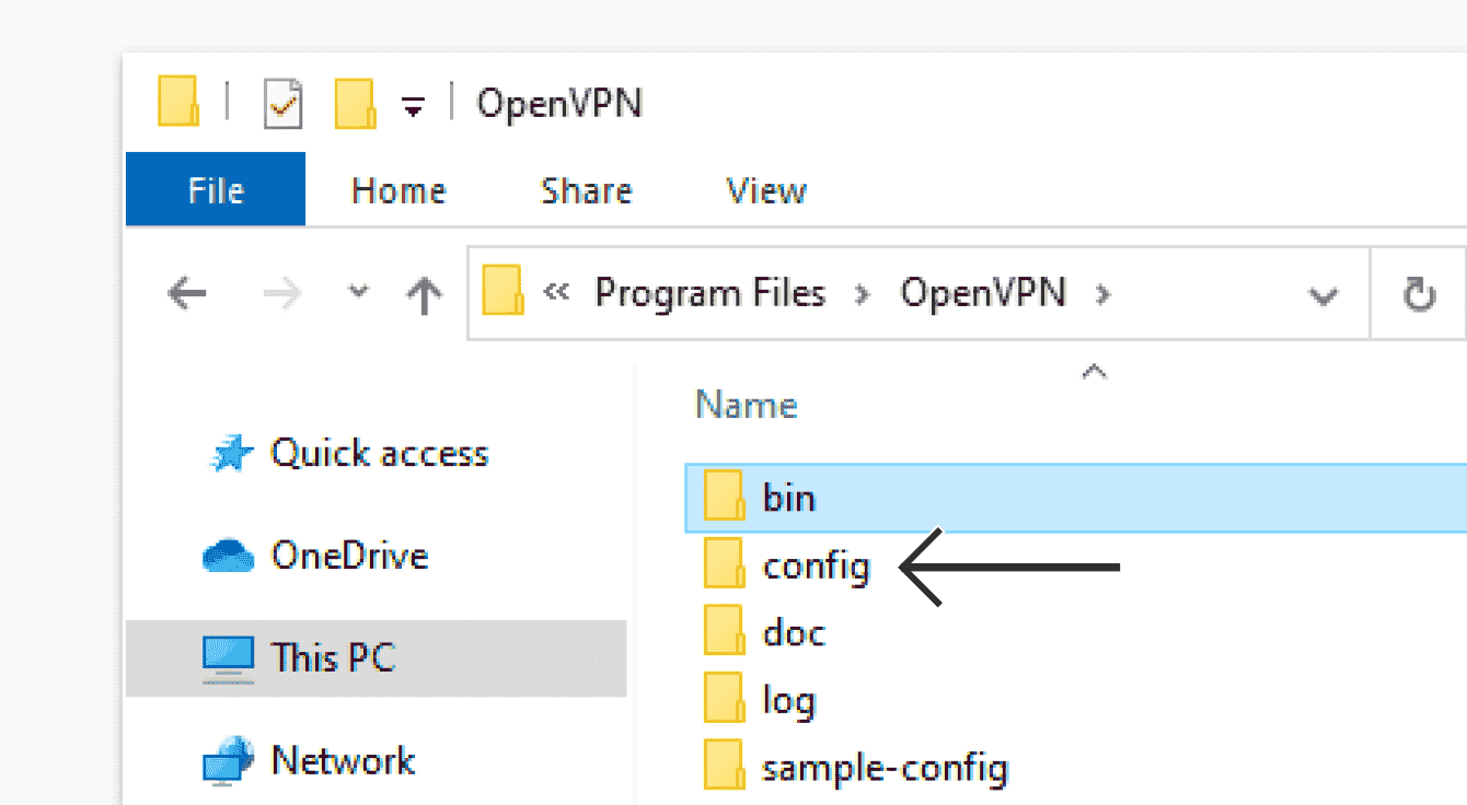 Double - click“config” folder.