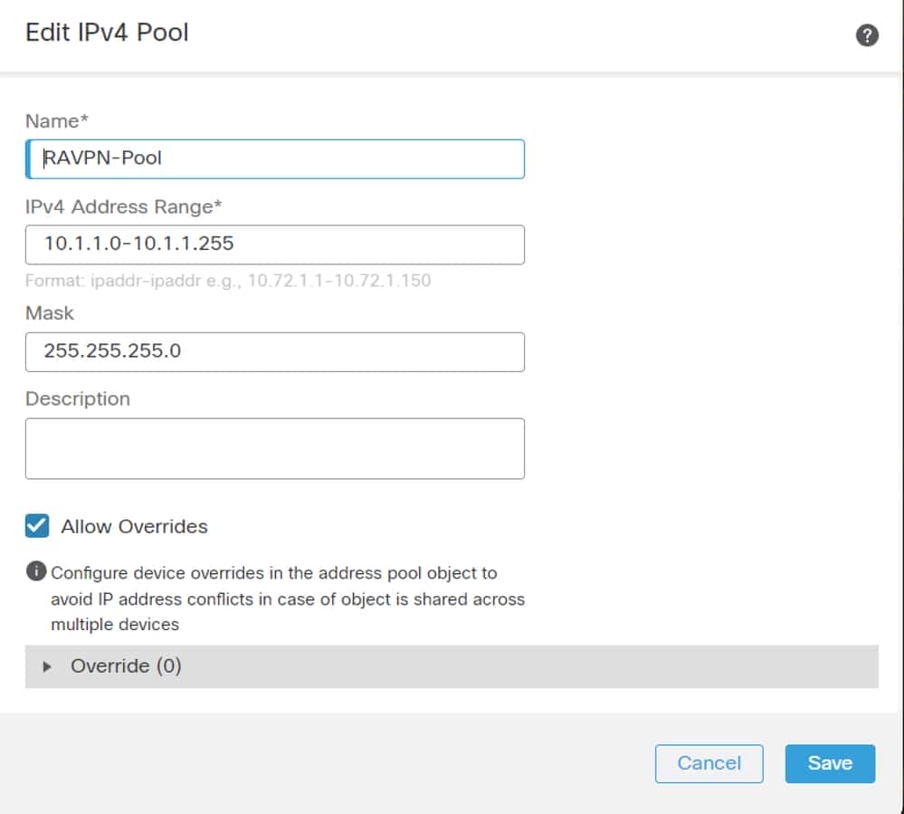 FMC - Address Pool