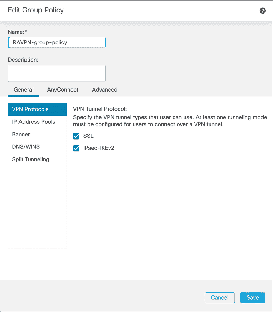 FMC - VPN Protocols