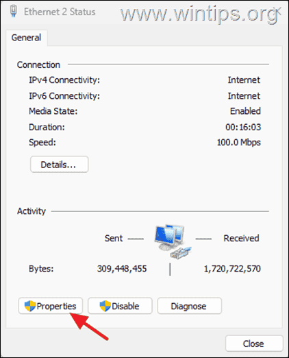 Network Connection Properties