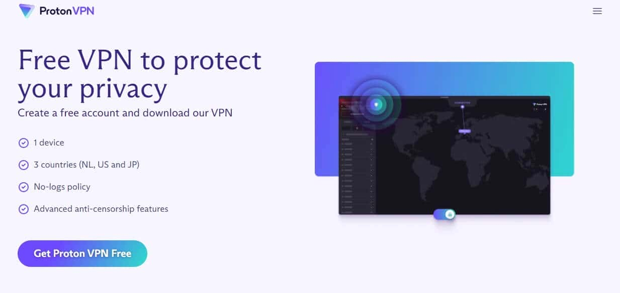 ProtonVPN Free VPN Indonesia