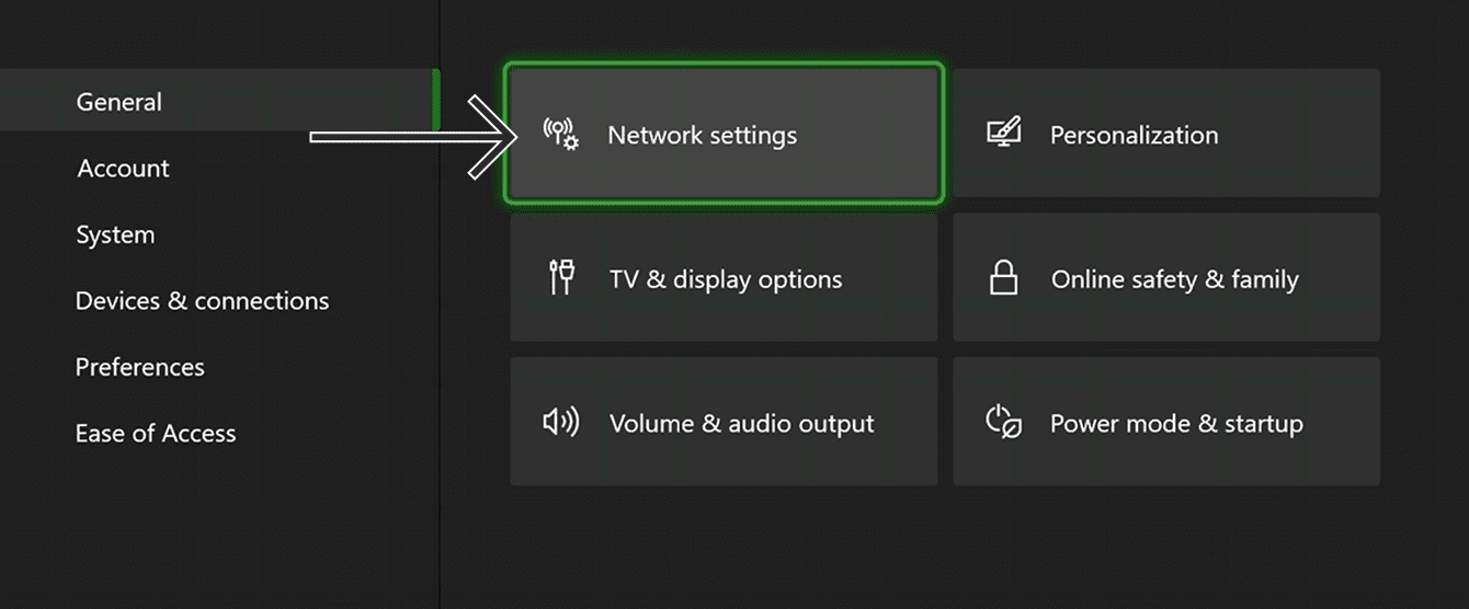 select“network setting.”