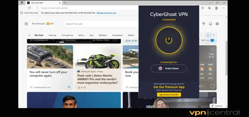 cyberghost edge vpn extension