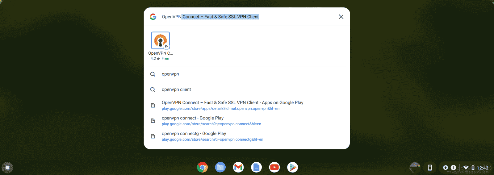 Install OpenVPN Connect on Chromebook