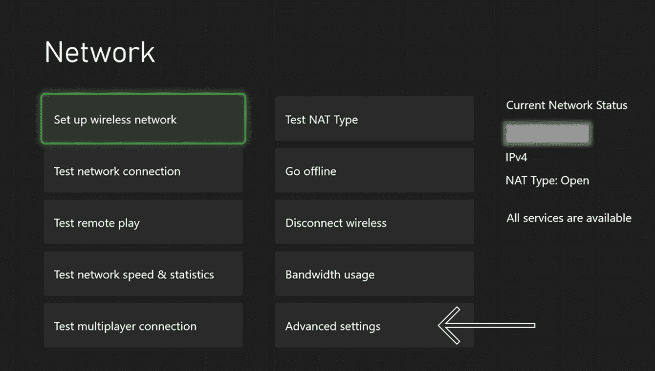 select“Advanced settings.”