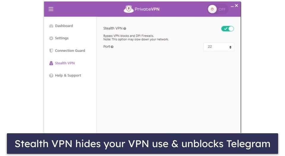 5 . PrivateVPN — easy - to - use VPN for Unblocking Telegram