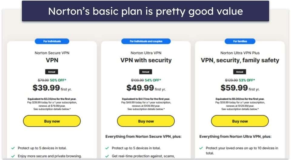 Bonus. Norton Secure VPN — Beginner-Friendly VPN That’s Good for Streaming