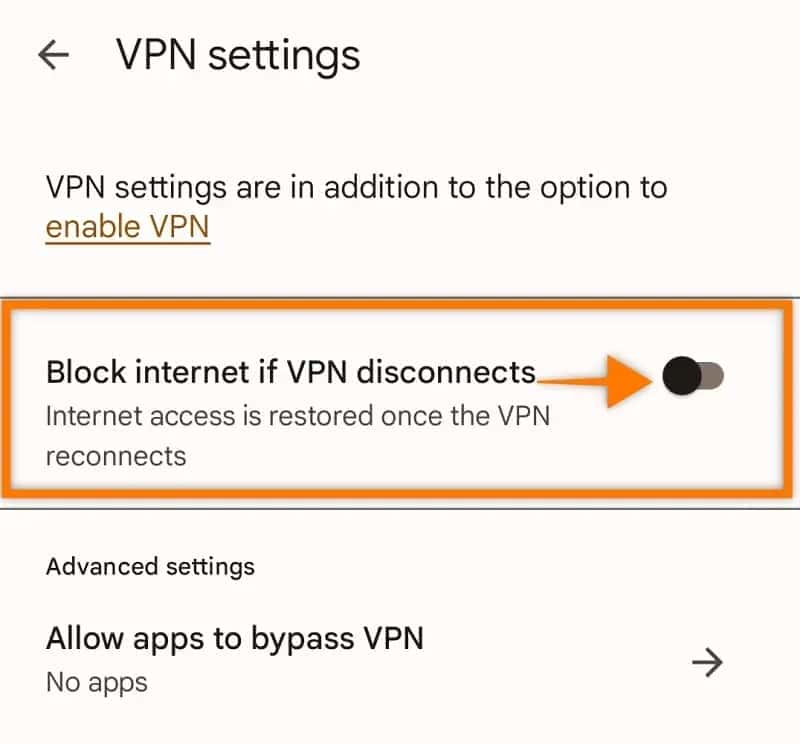 Google One VPN Settings VPN When not in use Internet Connection Settings