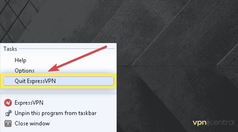 quit expressvpn