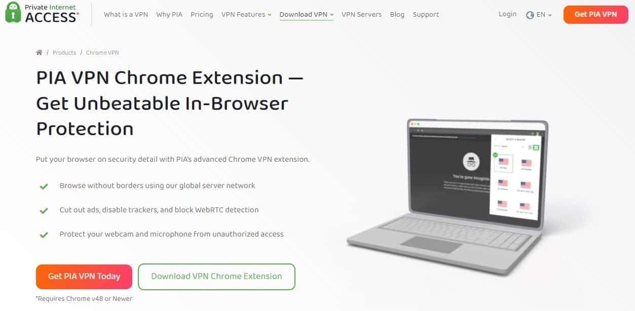 PIA VPN Chrome