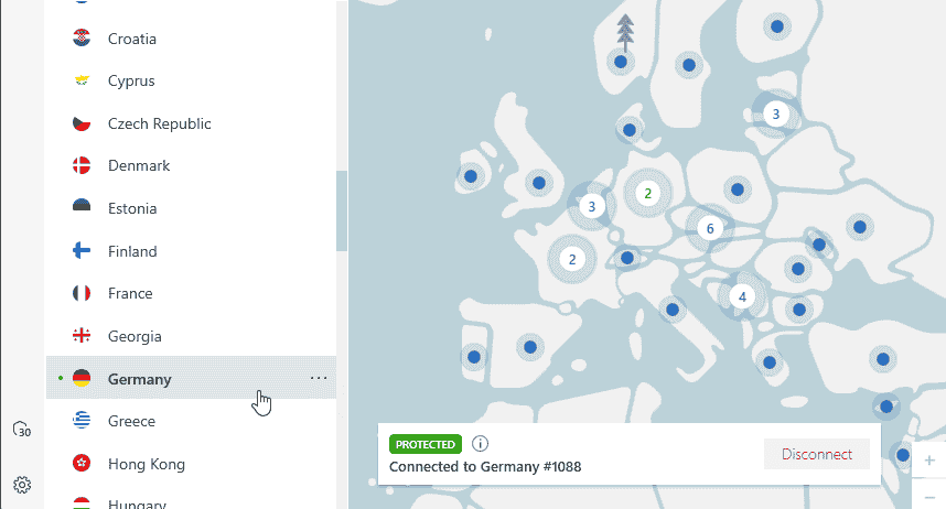 NordVPN all countries list and servers map on win 7.png