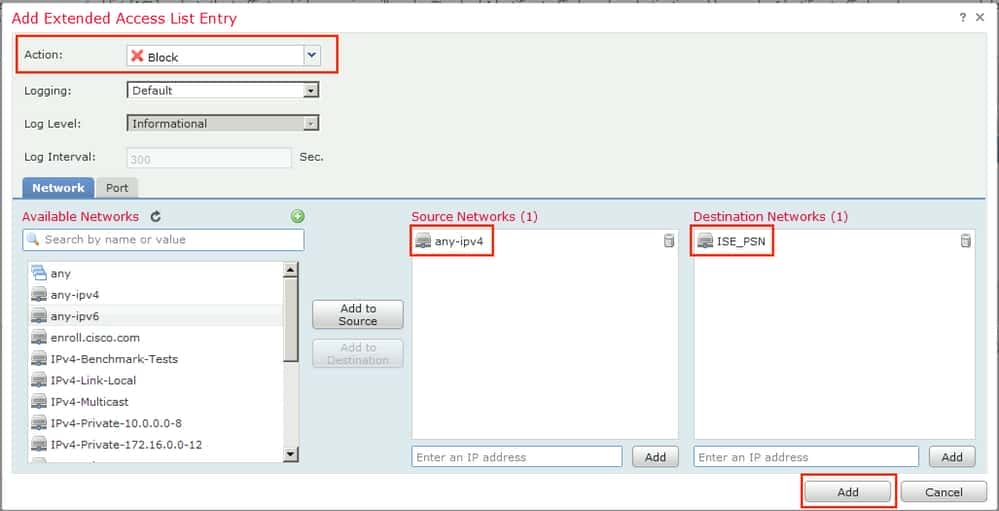 ASA configuration  - Add Redirect ACL Entries