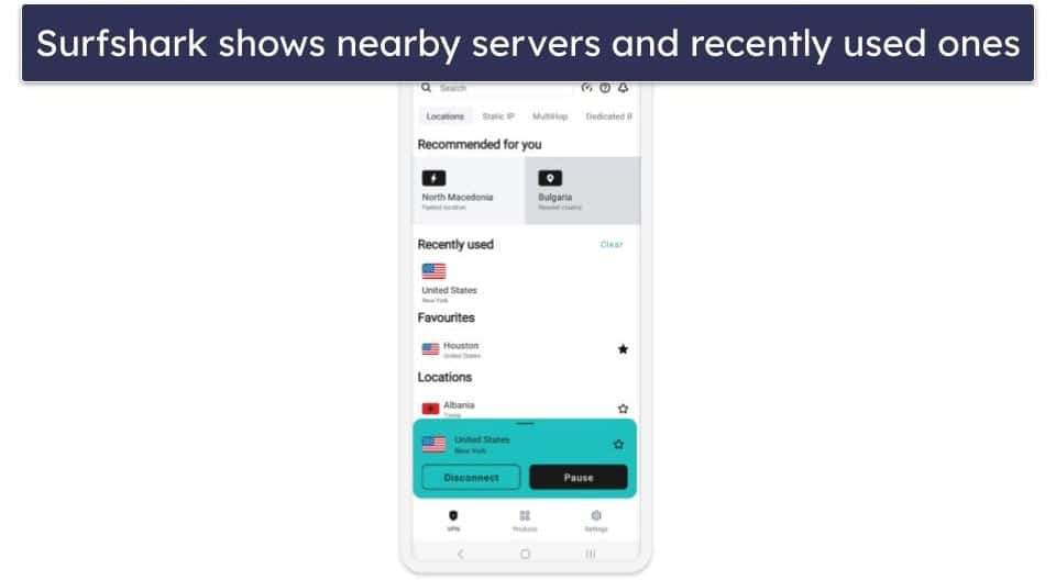 5. Surfshark — Good Android VPN for New Users