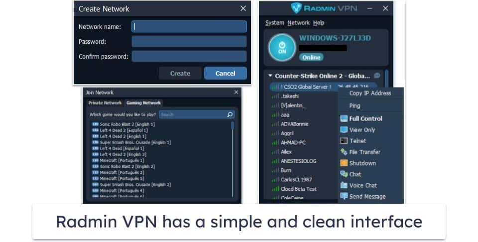 Radmin VPN Ease of Use — Not Beginner-Friendly &amp; Only Available on Windows