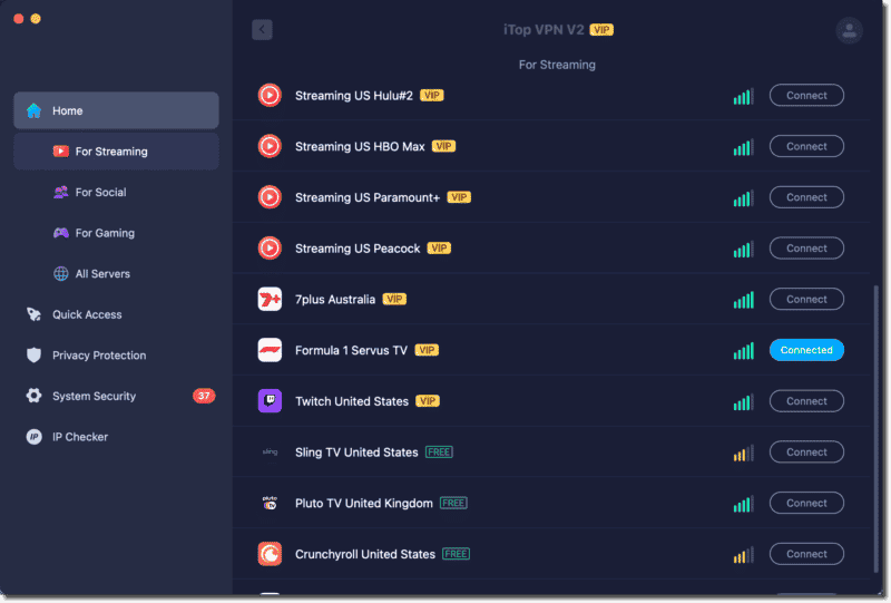 iTop VPN Streaming in Deutsch