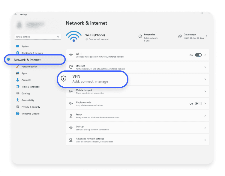 how to set up VPN windows