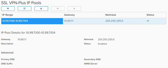 SSL VPN IP Pool