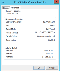 Statistics window