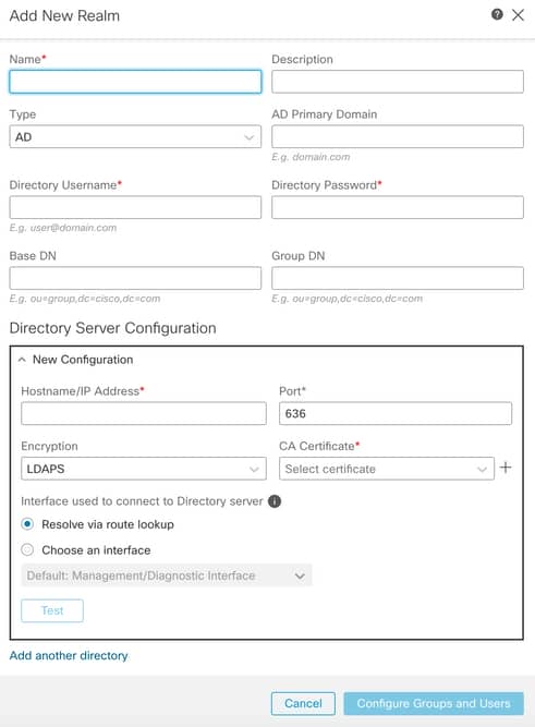 Configure RA VPN with LDAP Authentication and Authorization for FTD