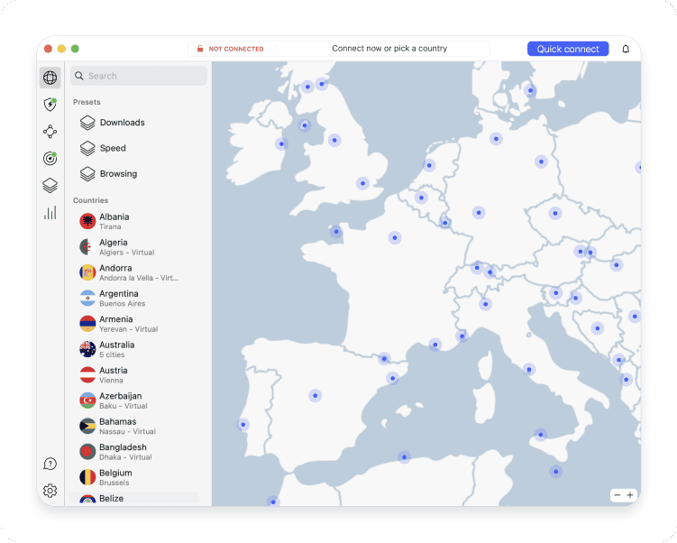 Change VPN location PC 2