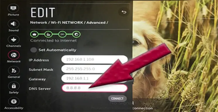 lg smart tv dns server