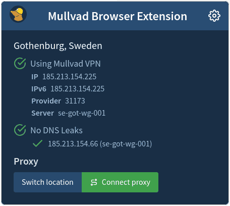 Mullvad Browser Extension