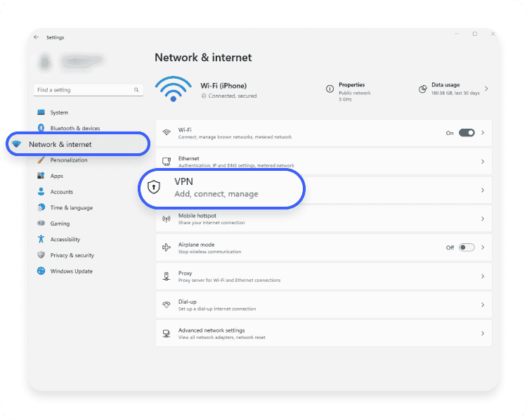 how to set up VPN windows