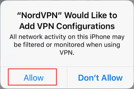 NordVPN Configurarion access notification iOS.png