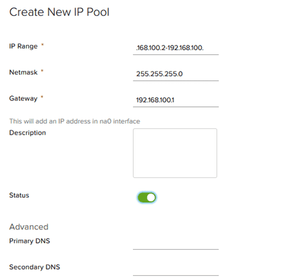 Configure IP Pools