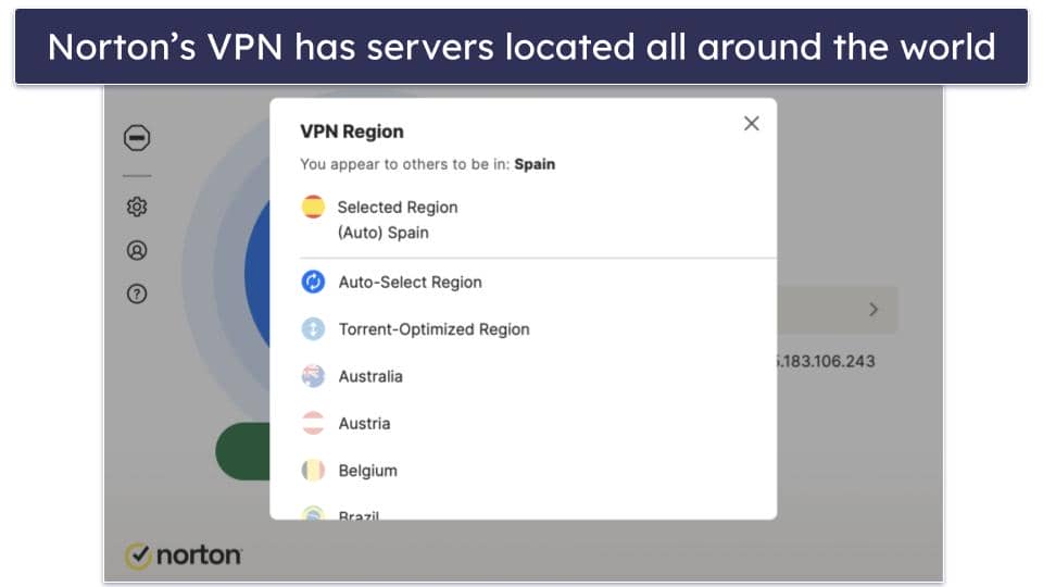 Norton secure VPN Servers &amp; IP Addresses — Very Small but Uncrowded Server Network