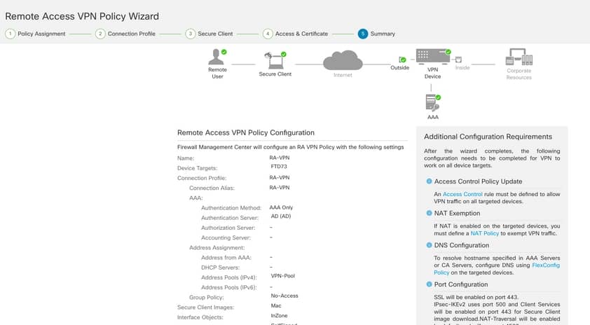 View Summary of RA VPN Configuration