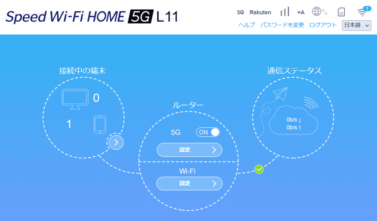 楽天モバイルの5G接続